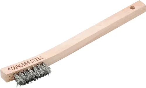 Vista 5 de Mercer Industries 191200 - Cepillos de dientes de soldadores con mango de madera de 6-7/8" x 1/2", alambre de latón (paquete de 36)