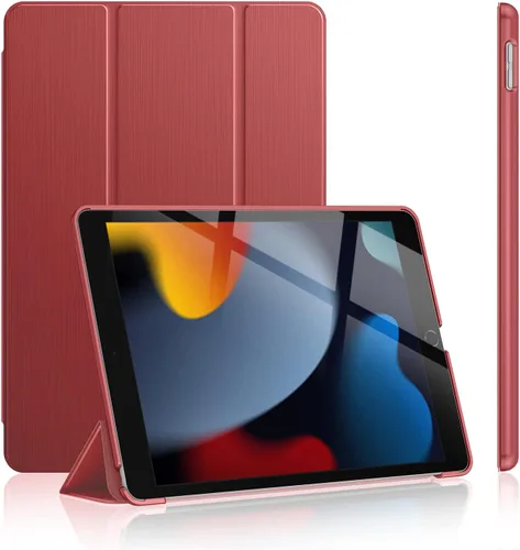 Vista 12 de Soke Funda para iPad de 9ª/8ª/7ª generación 2021/2020/2019, [soporte tríptico delgado + activación/suspensión automática], cubierta trasera