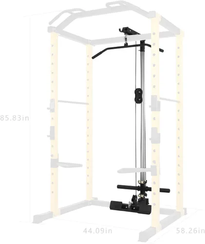 Vista 3 de HulkFit Equipo de ejercicio multifuncional ajustable Pro Series Power Rack Power Cage para gimnasio en casa con aditamentos para rack de sentadillas