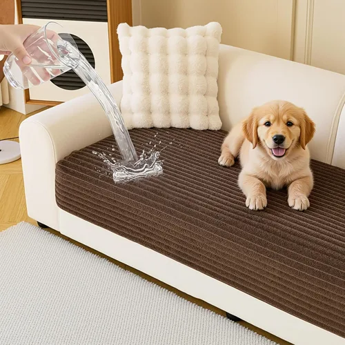 Vista 10 de MYSKY HOME Funda de sofá en forma de L, 100% impermeable para mascotas, fundas de sofá modular en forma de L, fundas de sofá antideslizantes