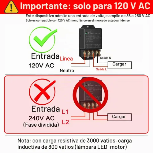 Vista 2 de Interruptor de relé WiFi inteligente de 30 A, control remoto inteligente inalámbrico para luces, electrodomésticos, lámparas, bombas de agua
