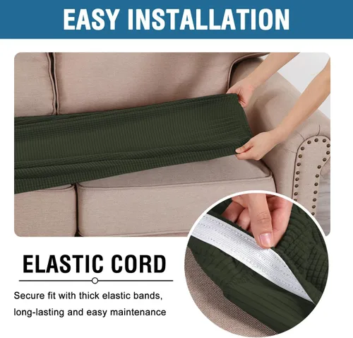Vista 172 de H.VERSAILTEX Fundas de Cojín de Asiento Individuales Super Elásticas Fundas de Sofá Fundas de Cojín de Sofá Fundas Deslizables Juegos Tela de Sarga