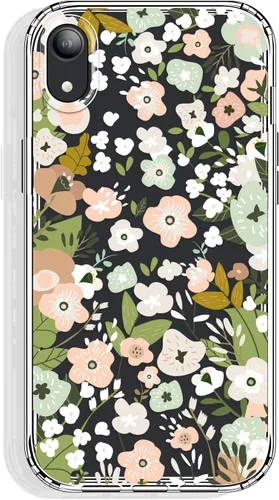 Vista 13 de GYZYA Funda para iPhone X y iPhone Xs, 5.8 pulgadas transparente con diseño floral, lindo protector delgado parachoques de TPU + cubierta trasera a