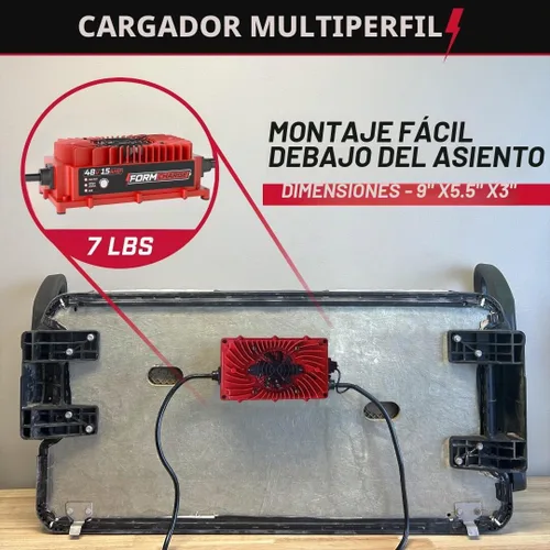 Vista 8 de FORM - Cargador de batería para carrito de golf de 48 voltios, 48 V, 15 amperios, plomo ácido, litio, cargador de batería LiFeP04