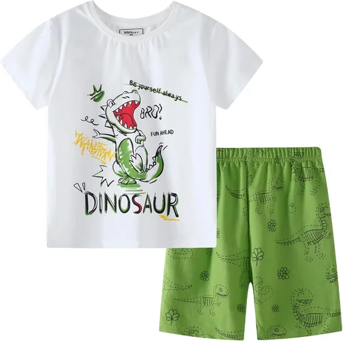 Vista 19 de Conjunto corto de ropa de verano para niños pequeños, de algodón Bs20-tz51