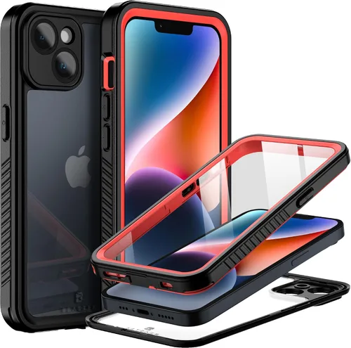 Vista 18 de BEASTEK Funda impermeable para iPhone 14 Pro, funda subacuática a prueba de golpes, a prueba de polvo, serie FSN con protector de pantalla integrado