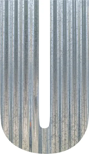 Vista 37 de Letra de metal corrugado (6 pulgadas, 0)