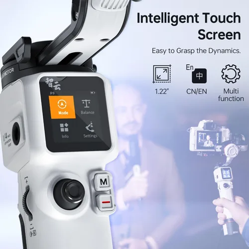 Vista 6 de Zhiyun Crane M3S Combo Gimbal Stabilizer for Cameras, Built-in Fill Light, Bluetooth Control, Vertical Shooting, Compatible with Mirrorless Cameras