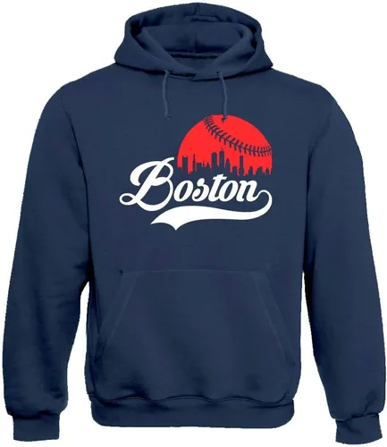 Vista 14 de Xtreme Apparrel Cityscape Skyline - Sudadera con capucha para hombre para fanáticos del béisbol