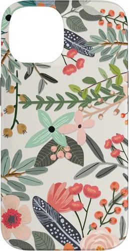 Vista 4 de Cute Colorful Garden Botanical Floral Pattern Case for iPhone 17