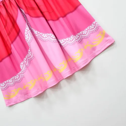 Vista 6 de HAZOOR Disfraz de princesa melocotón para niñas, vestido de cosplay de princesa Super Brothers