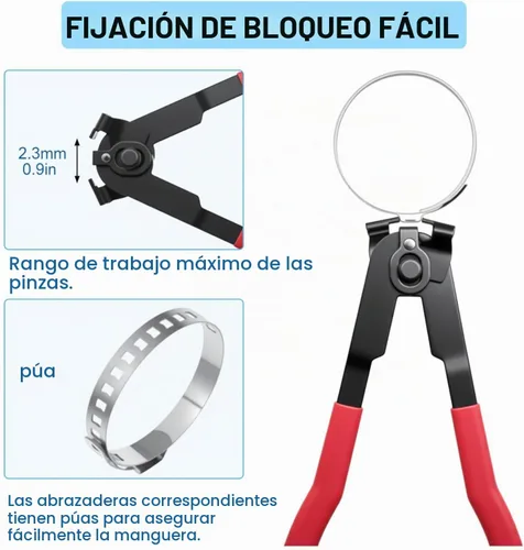 Vista 5 de Juego de alicates de abrazadera de arranque CV con 10 bandas tipo oreja para eje auto y ATV CV axle boot crimping tool with 10 bands, precise