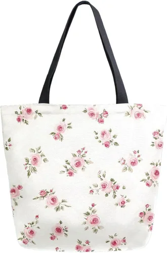 Vista 46 de ALAZA - Linda bolsa de lona grande con diseño de bulldog pug negro francés, reutilizable, para compras, con asas, resistente, lavable Multi 13