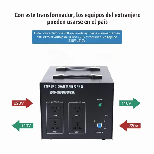 Vista 3 de Transformador Convertidor de Voltaje de 10000W Paso Arriba/Abajo 110V/220V Convertidor de Voltaje USB Transformador Convertidor de Potencia