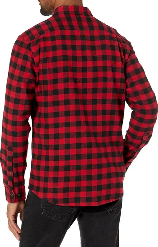 Vista 2 de Tienda Essentials - Camiseta de franela para hombre, de corte entallado y manga larga