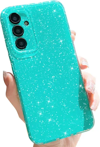 Vista 23 de MINSCOSE Funda compatible con Samsung Galaxy A14 5G, bonita funda delgada con purpurina fina, a prueba de golpes, de TPU para mujeres y niñas