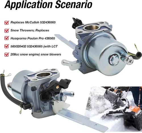 Vista 6 de SYOWADA 587154101 repuesto de carburador para soplador de nieve Ariens 920021 920313 920314 21'', 22'', 24'', 28'', 585020402 repuesto de carburador