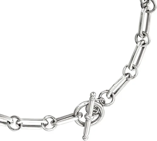 Vista 5 de Ross-Simons Italian Sterling Silver Paper Clip Link Toggle Necklace