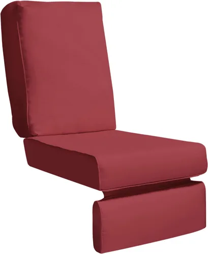 Vista 12 de Cojín de repuesto reclinable para interiores y exteriores, para muebles de patio silla sofá, cojín lavable para asiento profundo, protección UV Beige