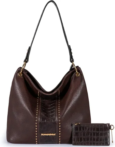 Vista 22 de Carteras para mujer, bolsos hobo para mujer, bolso de hombro holgado *Turquesa