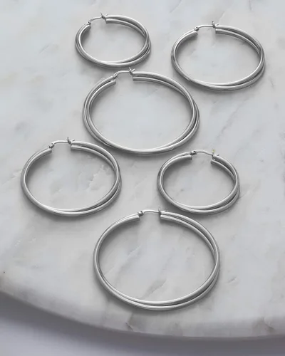 Vista 11 de Milla Crossover Twisted Hoop Earrings for Women – Hypoallergenic Silver or Gold Statement Hoops – Lightweight & Easy to Wear