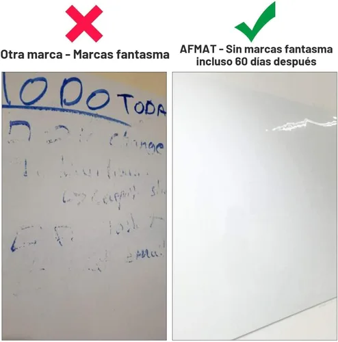 Vista 4 de AFMAT Adhesivo de Pizarra Blanca para Pared, 1.44x11 pies Papel Tapiz de Pizarra Blanca Despegar y Pegar, A Prueba de Manchas y Súper Adhesivo