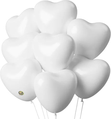 Vista 6 de AFTERLOON® - Globos biodegradables de 12 pulgadas con forma de corazón, de látex natural extra fuerte, grueso, para propuesta, matrimonio, amor