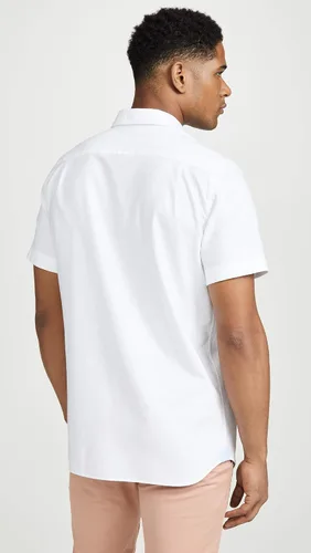 Vista 3 de Lacoste Camisa de manga corta Oxford con cuello abotonado y ajuste regular para hombre