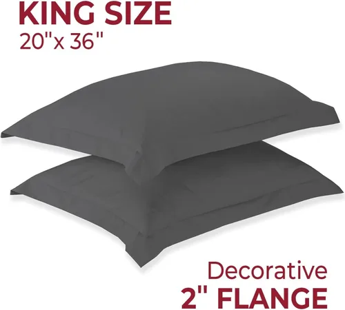 Vista 3 de Mellanni 2 fundas de almohada + 2 fundas de almohada Bundle&Save - Ropa de cama de lujo de hotel - El paquete incluye: 2 fundas de almohada