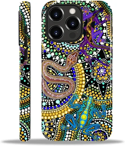 Vista 162 de Funda para iPhone 11, resistente híbrida 2 en 1, protección completa contra golpes con acabado brillante, diseño de collage de tela a cuadros