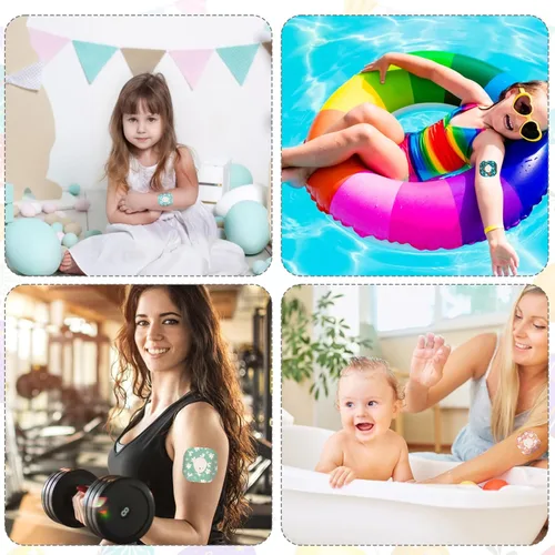 Vista 7 de 25 parches adhesivos para Dexcom G7, parches adhesivos impermeables para Pascua, protector de sensor transpirable, cubiertas de sensores, parches