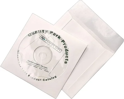 Vista 5 de Quality Park Tech-No-Tear 77203 - Funda para CD / DVD (100 unidades), color blanco