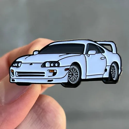 Vista 2 de Fast and Furious - Pin esmaltado para Toyota Supra MK4, edición especial, pin de solapa JDM, para sombreros, mochilas, camisas y más, Pin