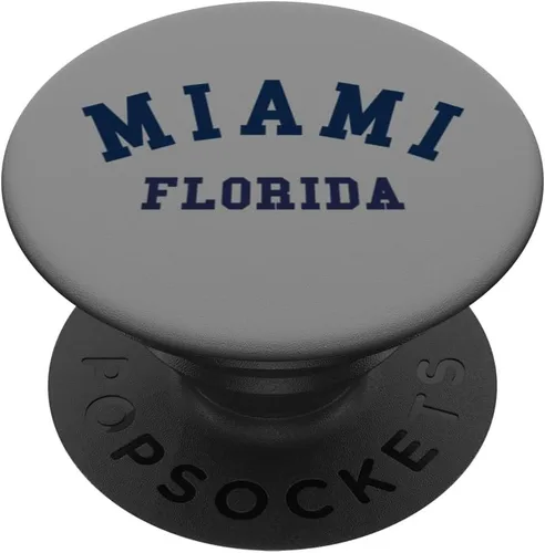 Vista 6 de Miami Florida USA State FL Varsity Style Sports PopSockets MagSafe PopGrip para iPhone