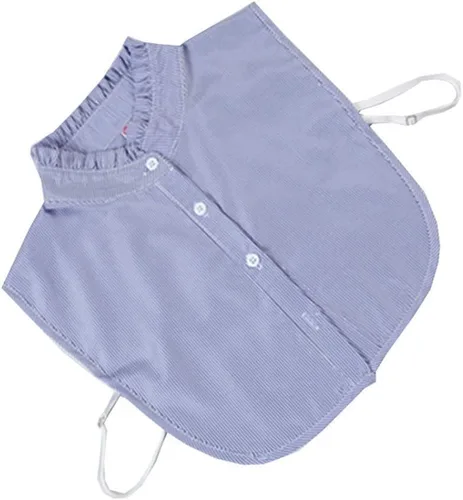 Vista 7 de YEKEYI Blusa Lady Half Shirt - Cuello desmontable Dickey para mujer 1