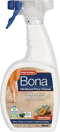 Vista 2 de Bona Spray Limpiador para Pisos de Madera Dura - 32 fl oz - Aroma a Madera de Cedro - Recargable - Solución de Limpieza Sin Residuos para Pisos