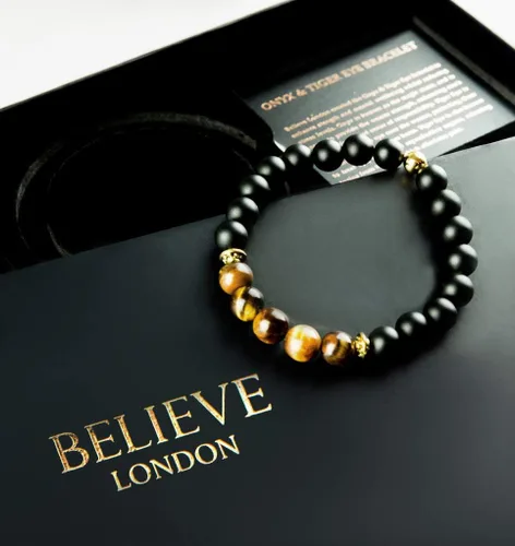 Vista 3 de Believe London - Brazalete de gemas semipreciosas para curar los chacras para hombres y mujeres cristal contra la ansiedad piedra natural