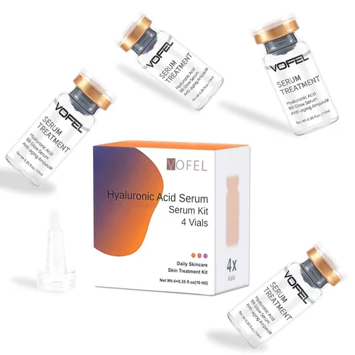 Vista 9 de Suero Antienvejecimiento con Ácido Hialurónico y Vitamina C para Cara Suero Centella Hidratante 0.35 oz 4 Kits 16 Ampollas Suero Facial en Ampollas