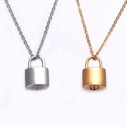 Vista 3 de Collar de urna de cremación con candado personalizado para ceniza, nombre personalizado, fecha, RIP, colgante de cremación grabado, candado