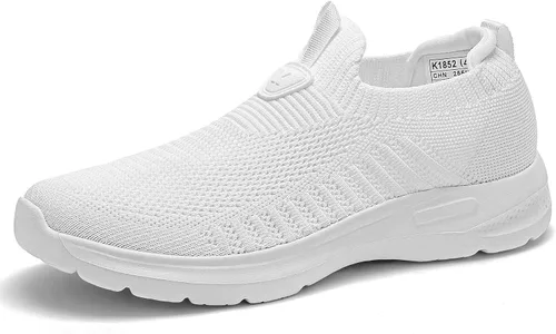 Vista 2 de Zapatos de caminar para hombre, informales, suela suave, tenis para gimnasio, correr, ligeros, transpirables, de malla, entrenamiento, deportes