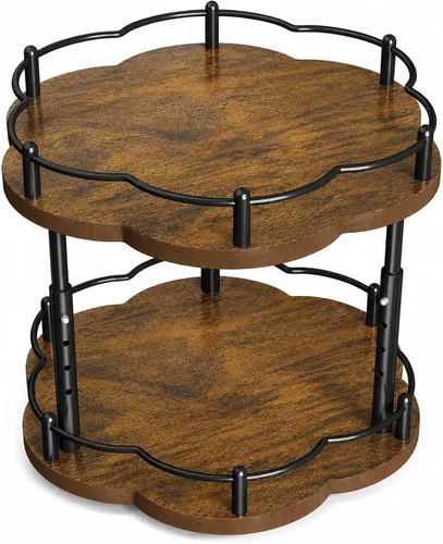 Vista 9 de SNTD Spice Organization for Cabinet, Lazy Susan Spice Rack, 10 in Natural
