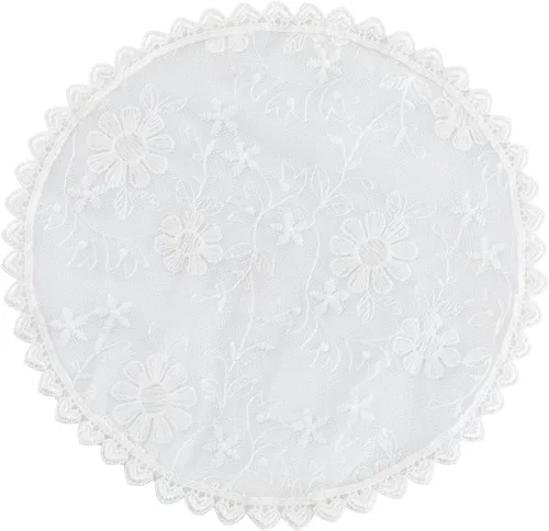 Vista 4 de PAMOR Velos de primera comunión para niñas de encaje capilla velo de mantilla velo de iglesia para bautismo católico círculo redondo