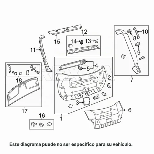 Vista 6 de Rexka Clip de resorte para panel de ajuste metálico, 30 unidades, 0.630 in, compatible con VW Audi 4A0-867-276A 30Pcs