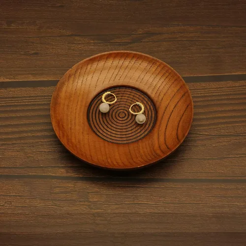 Vista 2 de Socospace Bandeja organizadora de joyería de madera, para anillos, pendientes, collar, anillo