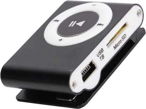 Vista 7 de Ultimate Music Companion: reproductor de MP3 con diseño de clip, auriculares y cable USB, tu compañero perfecto de entrenamiento y viaje (negro)