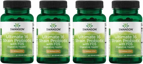 Vista 10 de Swanson Dr. Stephen Langer's Probiótico de 16 cepas con FOS prebiótico para adultos conscientes de la salud intestinal con 3.2 mil millones de UFC