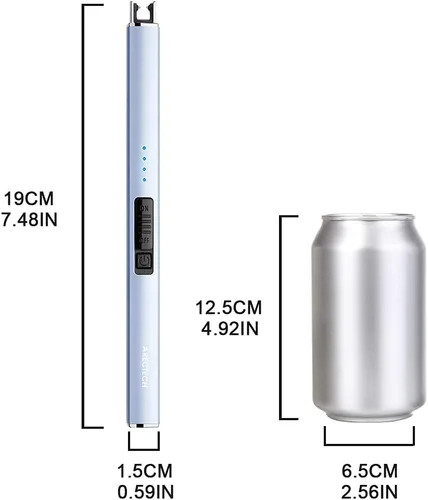 Vista 6 de ARECTECH - Encendedor eléctrico para velas con cable tipo C, regalo de cumpleaños para hombre, mujer, esposa, encendedores recargables de arco