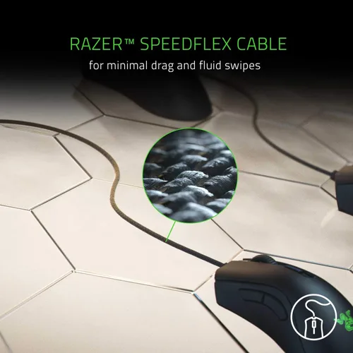 Vista 4 de Razer DeathAdder v2 Mini mouse para videojuegos sensor óptico 8500K DPI Diseño ligero de 219oz Iluminación Chroma RGB 6 botones programables