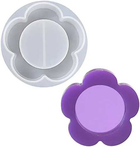 Vista 8 de Portavelas de resina para candelitas, forma de corazón, moldes de silicona de fundición epoxi para decoración de mesa del hogar