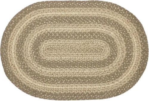 Vista 13 de VHC Brands Alfombra de adoquines, mezcla de yute, medio círculo, gris tostado, blanco, 16.5 x 33 pulgadas